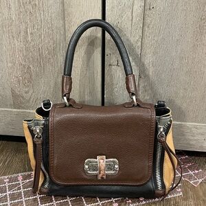 Brighton Brown and Black Leather Handbag